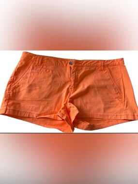 Express women’s Bright Orange Flat-Front Shorts